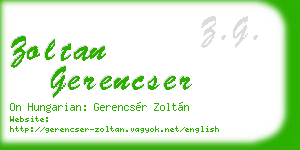 zoltan gerencser business card